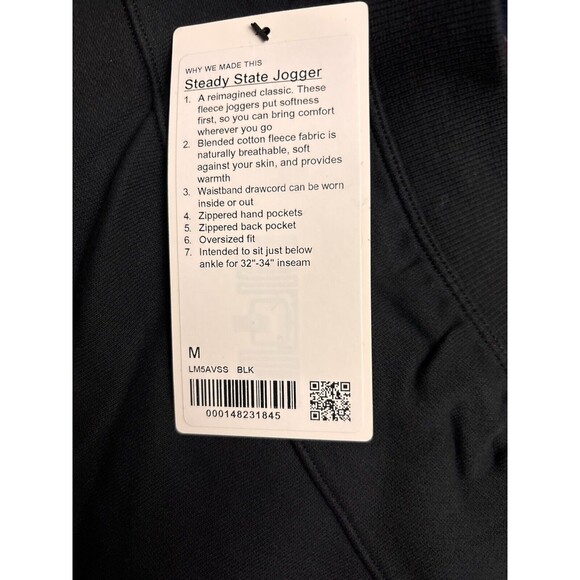 Lululemon Men’s Steady State Relaxed-Fit Jogger Color Size Medium New - Picture 4 of 5